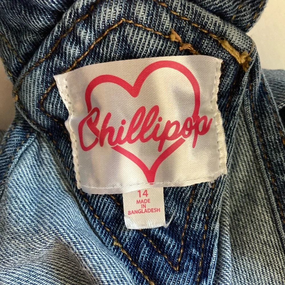 Chillipop | Girl Denim Overall Shorts & Top - Picture 3 of 6